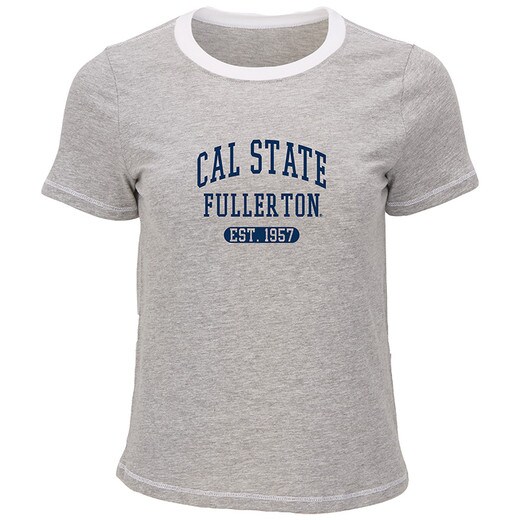 Boxercraft Cal State Fullerton Baby Tee - Grey